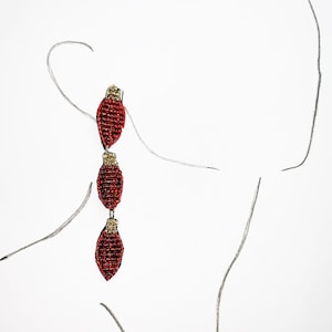 Dangling Red Christmas Lights Earrings/Holiday Earrings/Seasonal Earrings/X-Mas Earrings/Teacher Earrings/School Earrings/Gift Earrings