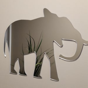 Elephant Acrylic Mirror | Animal Wall Decor | Custom Mirror | Shaped Mirror | Animal Accessories | Made in the USA