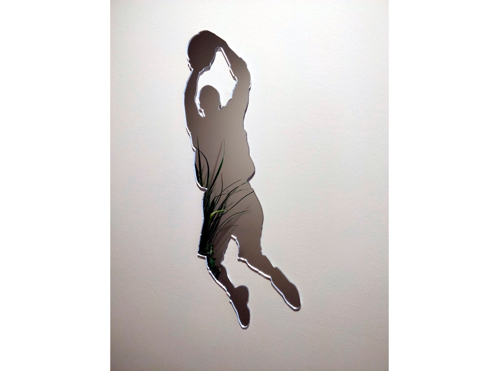 Basketball Player Mirror Sports Wall Decor Custom Mirror Shaped Mirror