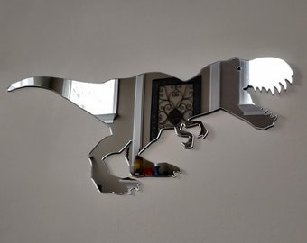 T-Rex Decorative Mirror | Dinosaur Mirror | Custom Mirror | Made in the USA