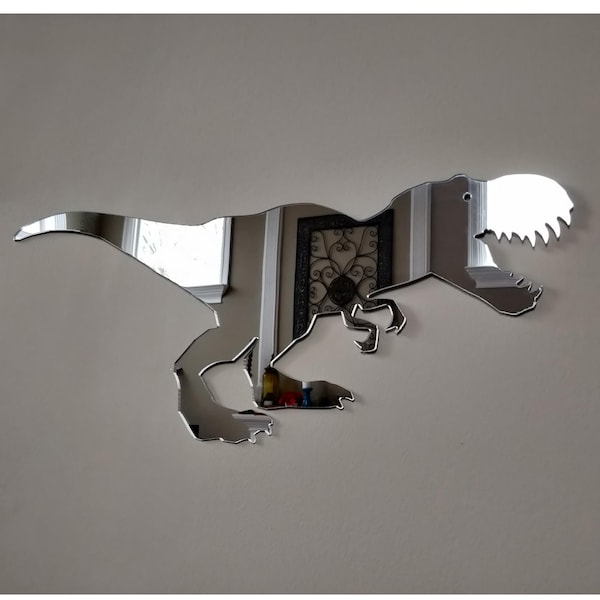 T-Rex Decorative Mirror | Dinosaur Mirror | Custom Mirror | Made in the USA