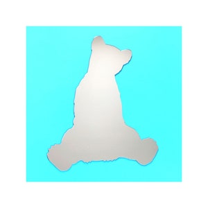Cute Sitting Bear Decorative Mirror | Animal Wall Decor | Custom Mirror | Shaped Mirror | Animal Accessories | Made in the USA