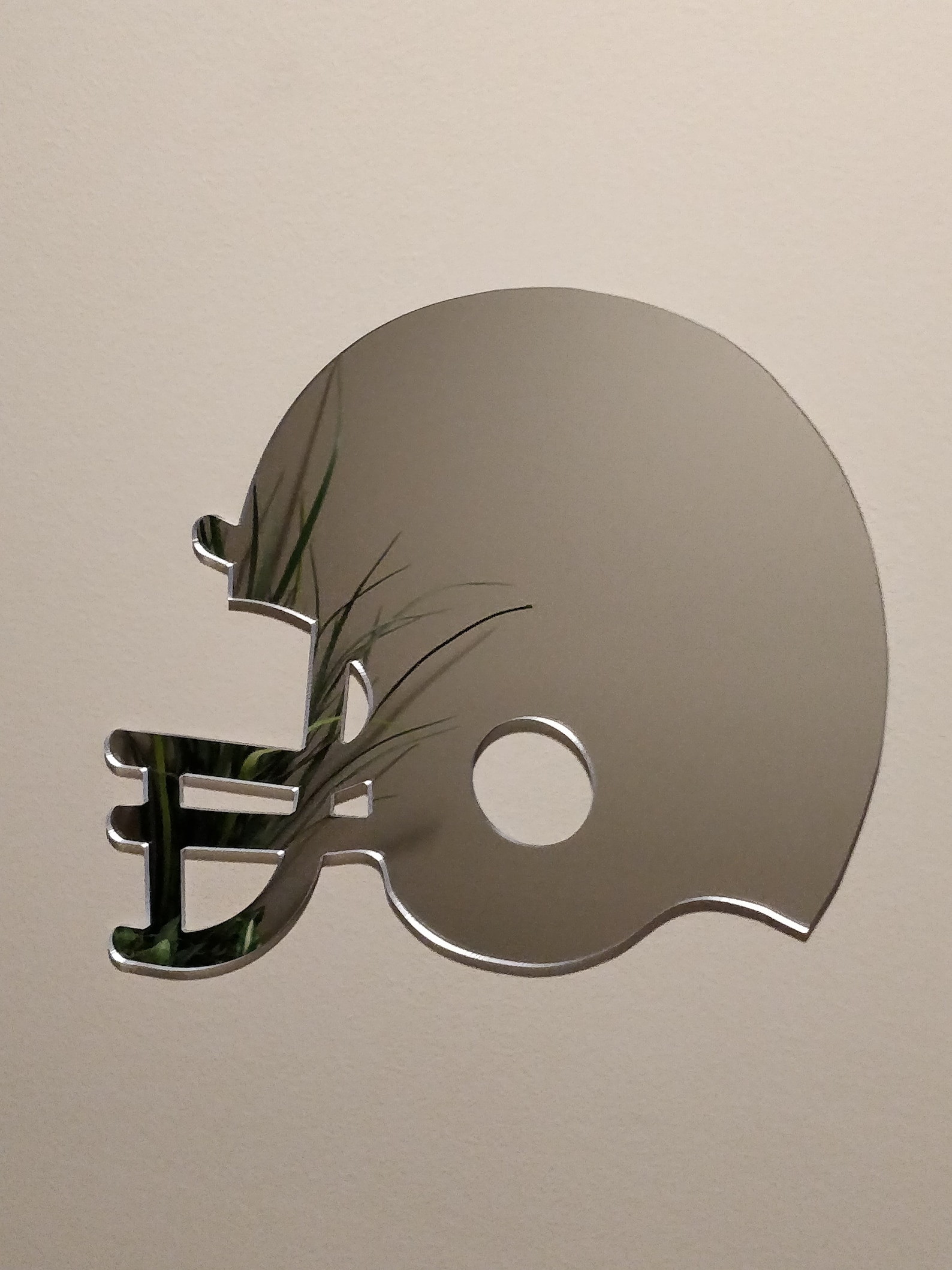 Football Helmet Mirror Sports Wall Decor Custom Mirror Shaped Mirror