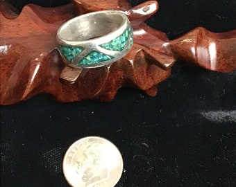 Sterling Silver with Turquoise inlay Ring