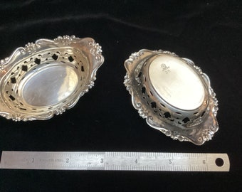Sterling Silver nut/condiment tray set