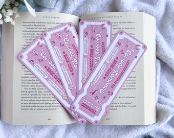 Cowboy Romance Ticket Bookmark | Bookish Trope, Gift For Book Lovers, Personalized Bookmark, Reader Accessory, Bookworm Gift, Bookish Merch