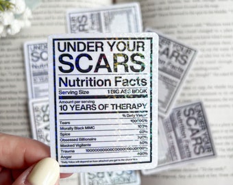 UYS Nutrition Facts Holographic Sticker // Bookish merch, Bookish stickers, Stationary