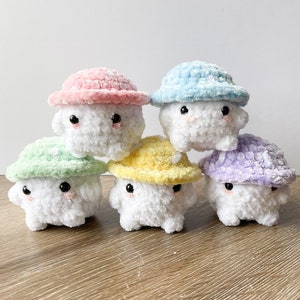 Mini Crochet Mushroom Boi Plush // Anxiety pet, Desk pet, Stress ball