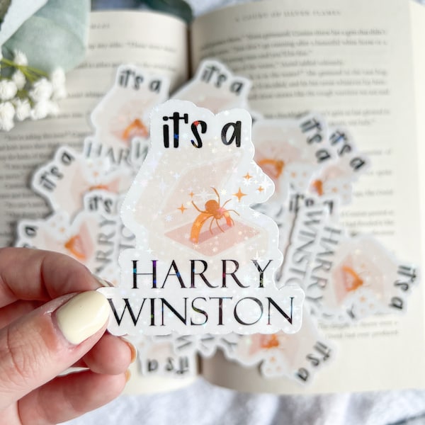 Harry Winston Spider Ring Holographic Sticker // Bookish merch, Bookish stickers, Stationary, Under Your Scars
