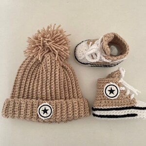 Crochet set for Babies -Shoes and Beanie