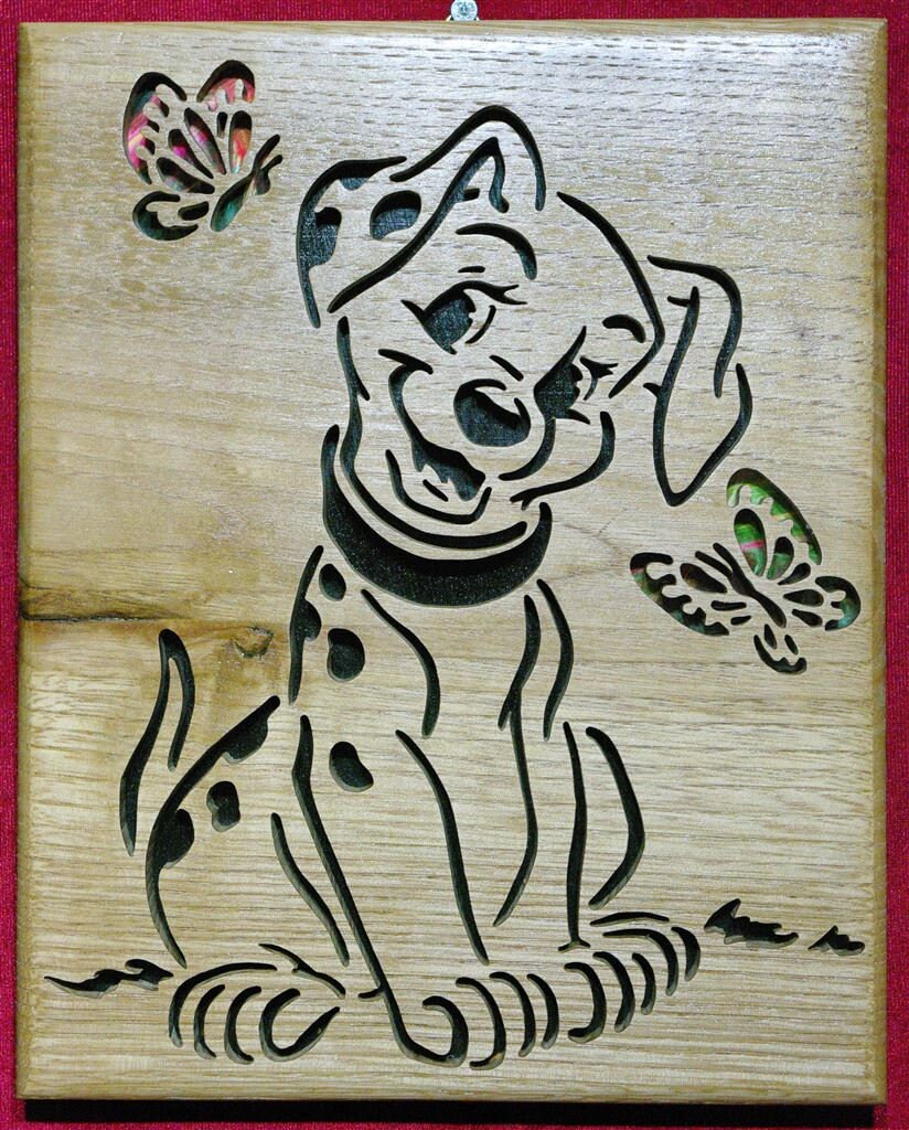 Tableau Un Chiot Qui Joue avec Des Papillons