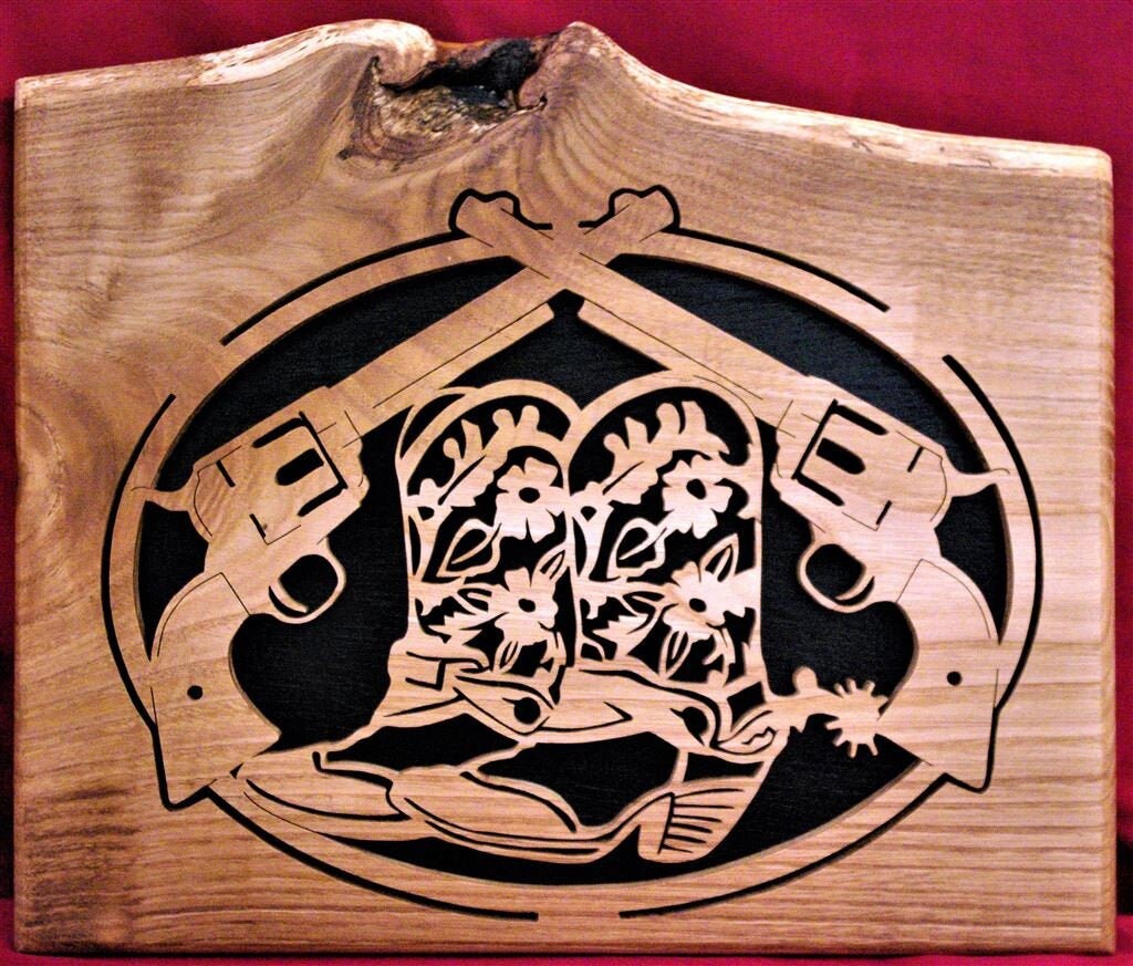 Tableau Chêne Colt et Santiags