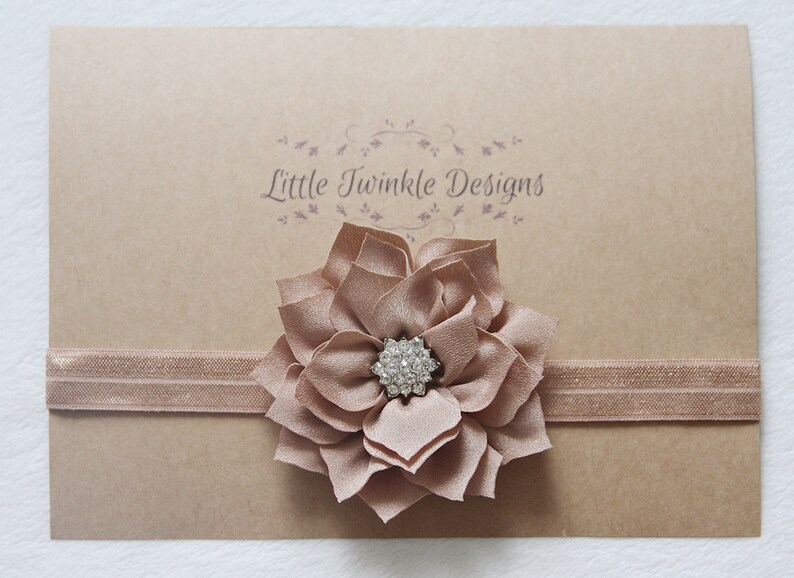Taupe Headband Infant Headband Baby Headband Baby Girl Headband Baby Girl Style Hairstyle Dusty Pink Headband