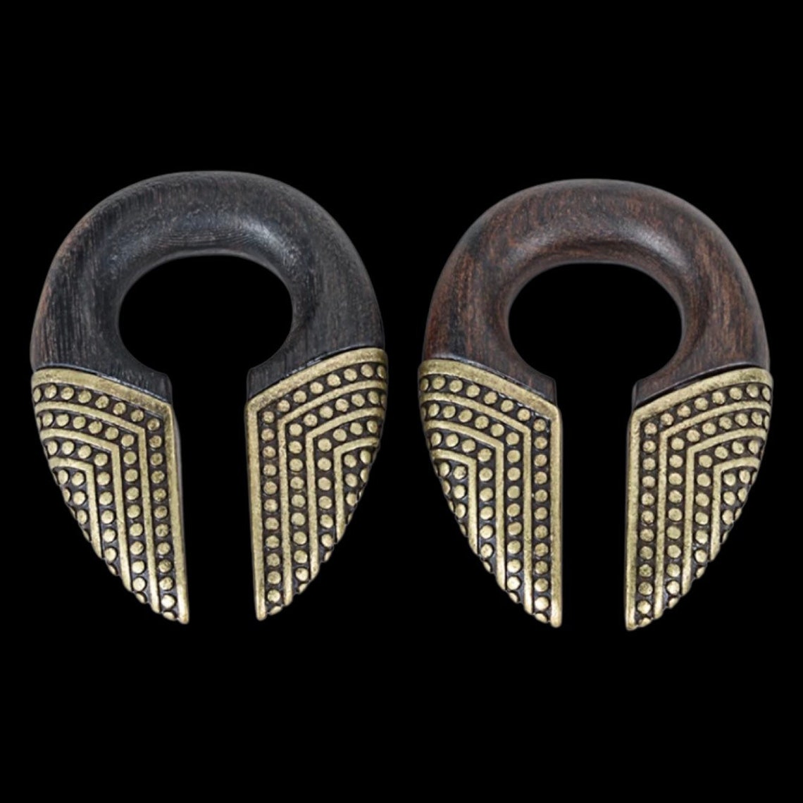 9/16 Wood Keyhole Ear Hangers Available in Silver or Brass Etsy