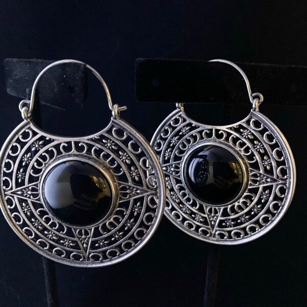 16g Obsidiaan Mala Oorhangers Oorbellen Paar