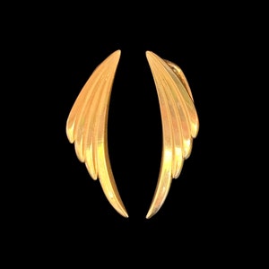 4g Seraphim Wing Ear Hangers pair stainless steel geometric