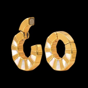 0g Elegante Magnetverschluss Clicker Ohrgewichte Ohrringe für gedehnte Ohren gold oder silber mit Perle