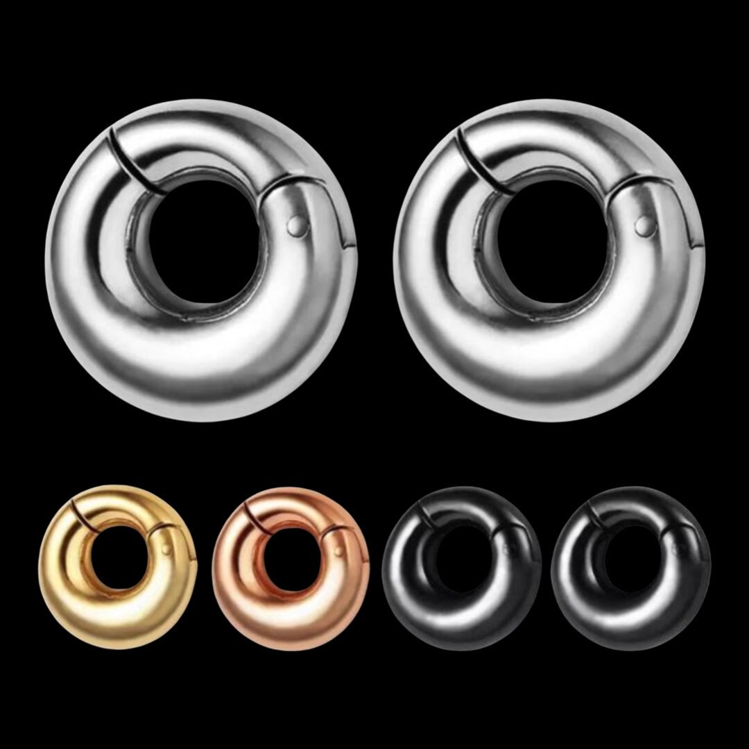 0g or 2g Stainless Steel Closure Hoops Pair Read Description Clicker …