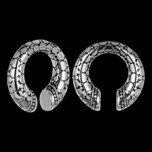 00g Dotstack oorhangers oor gewichten voor gestrekte oren roestvrij staal
