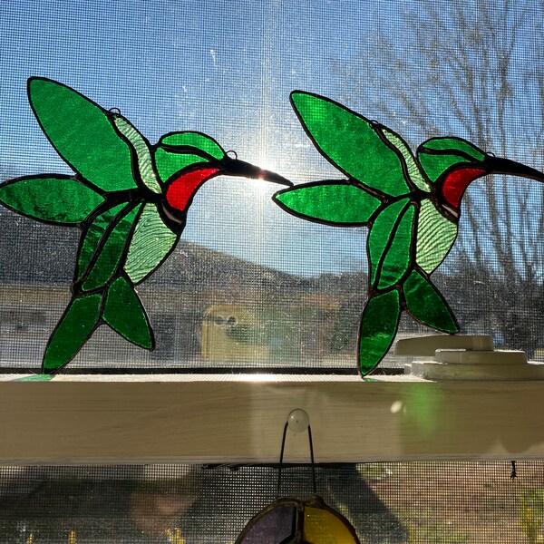 Stained Glass Hummingbird