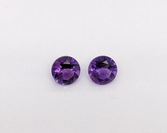 Certified Amethyst Loose Gemstone | Round 3.5mm 4mm 6mm 7mm 9mm 10mm | Zambian & Uruguay | February Birthstone | Purple | Jewelry Center