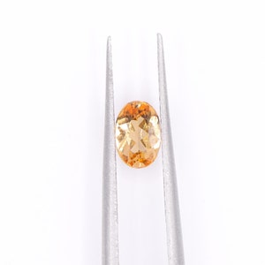 Ładny pomarańczowy topaz cesarski || Owalny 6 x 4 mm || Luźny kamień szlachetny || Możliwość personalizacji || Kamień narodzin listopada ||