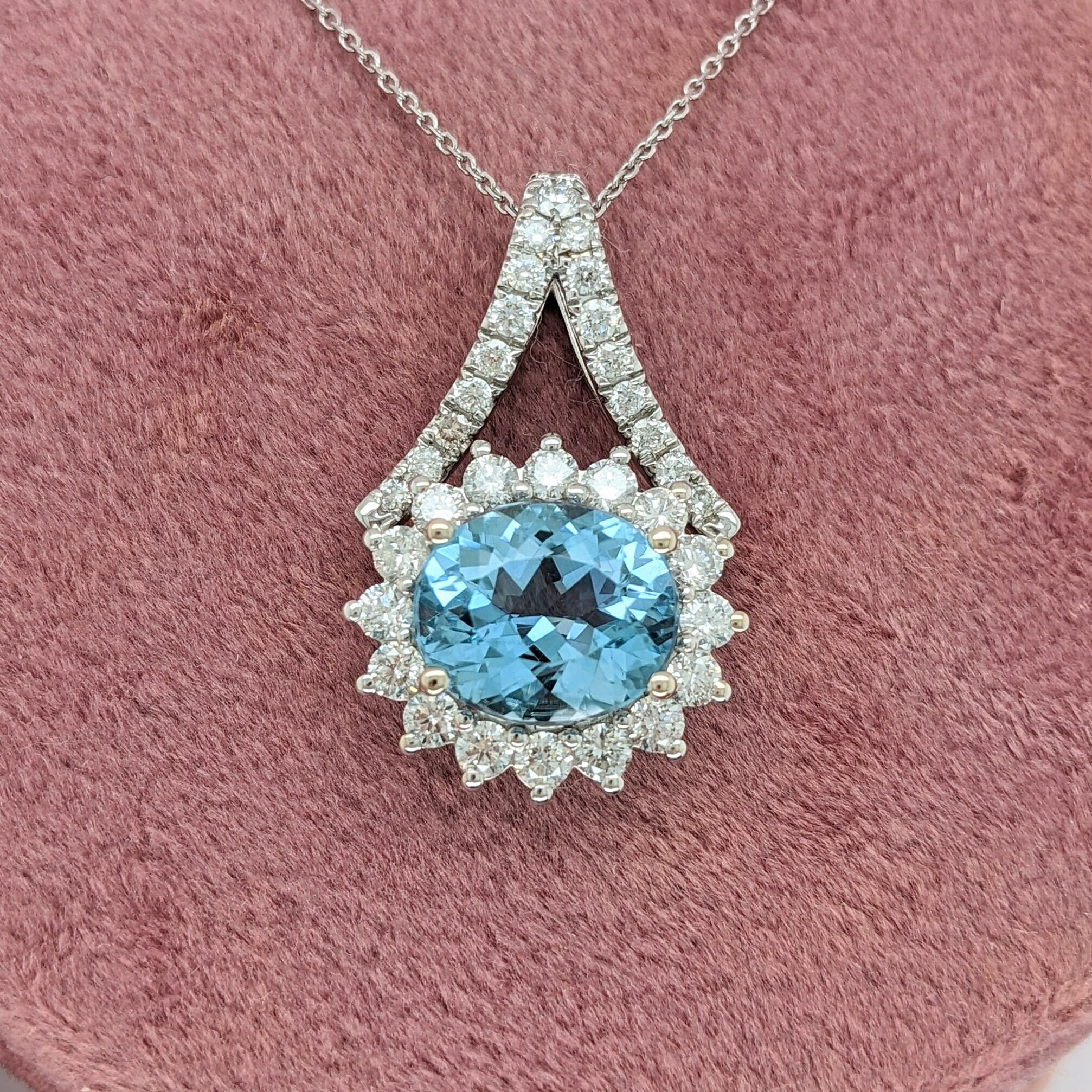 Halo Pendant Setting With Natural Diamond Accents in Solid 14k Yellow White and Rose Gold Oval 11x9mm Stone Setting Gemstone Necklace Etsy UK