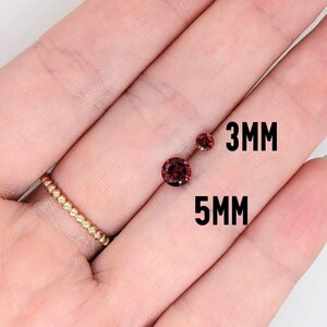 Natural Round Brilliant Cut Red Garnet – Calibrated Loose Faceted Gemstone