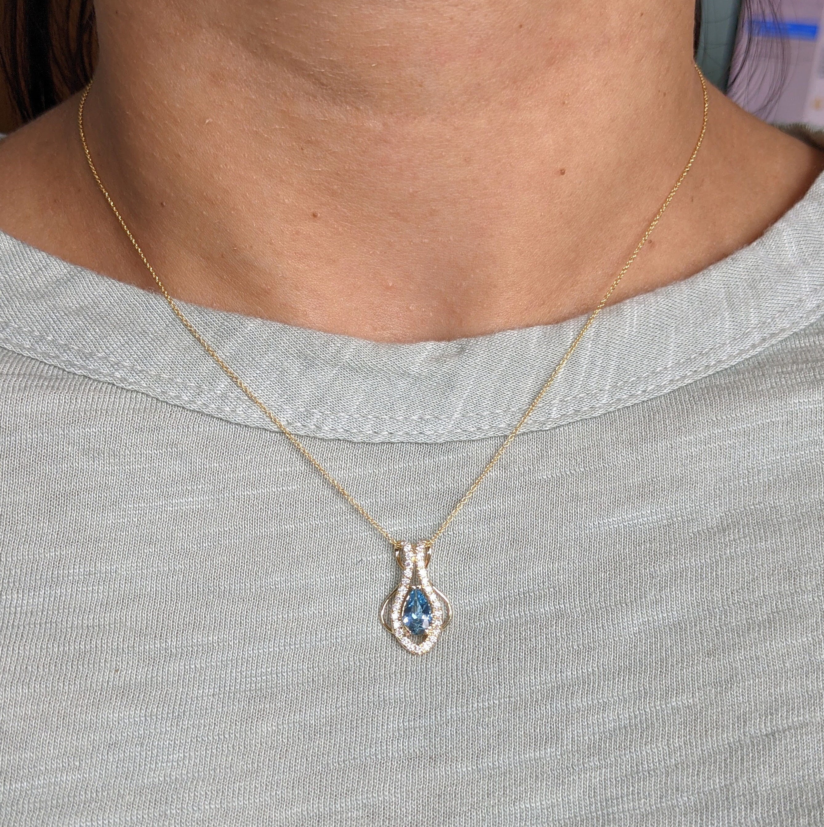 Gorgeous Pendant Semi Mount in 14k Solid White, Rose or