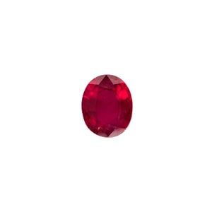 Natural Oval Faceted Madagascar Ruby Gemstone – Fissure Filled, Loose Gemstone