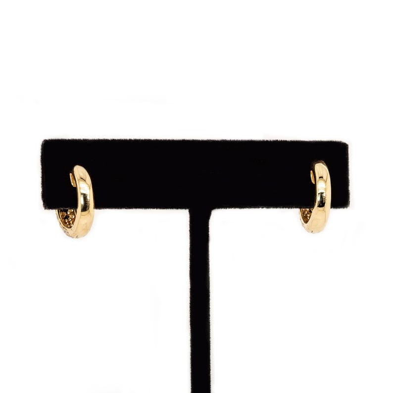 Handcrafted 14k Solid Gold Diamond Hoops – Ethically Earth-Mined Stones