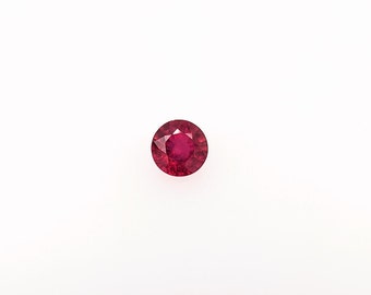 Natural Ruby Loose Gemstones | Round | 4mm 5mm 6mm 7mm 8mm 9mm 10mm 11mm| Pigeon Blood Red | Jewelry Setting | Fissure Filled | Certified