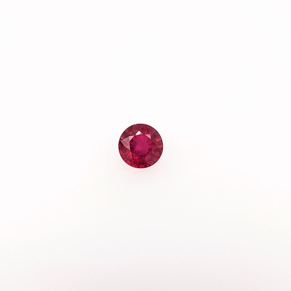 Natural Ruby Loose Gemstones | Round | 4mm 5mm 6mm 7mm 8mm 9mm 10mm 11mm| Pigeon Blood Red | Jewelry Setting | Fissure Filled | Certified