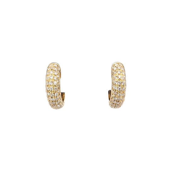 Handcrafted 14k Solid Gold Diamond Hoops – Ethically Earth-Mined Stones