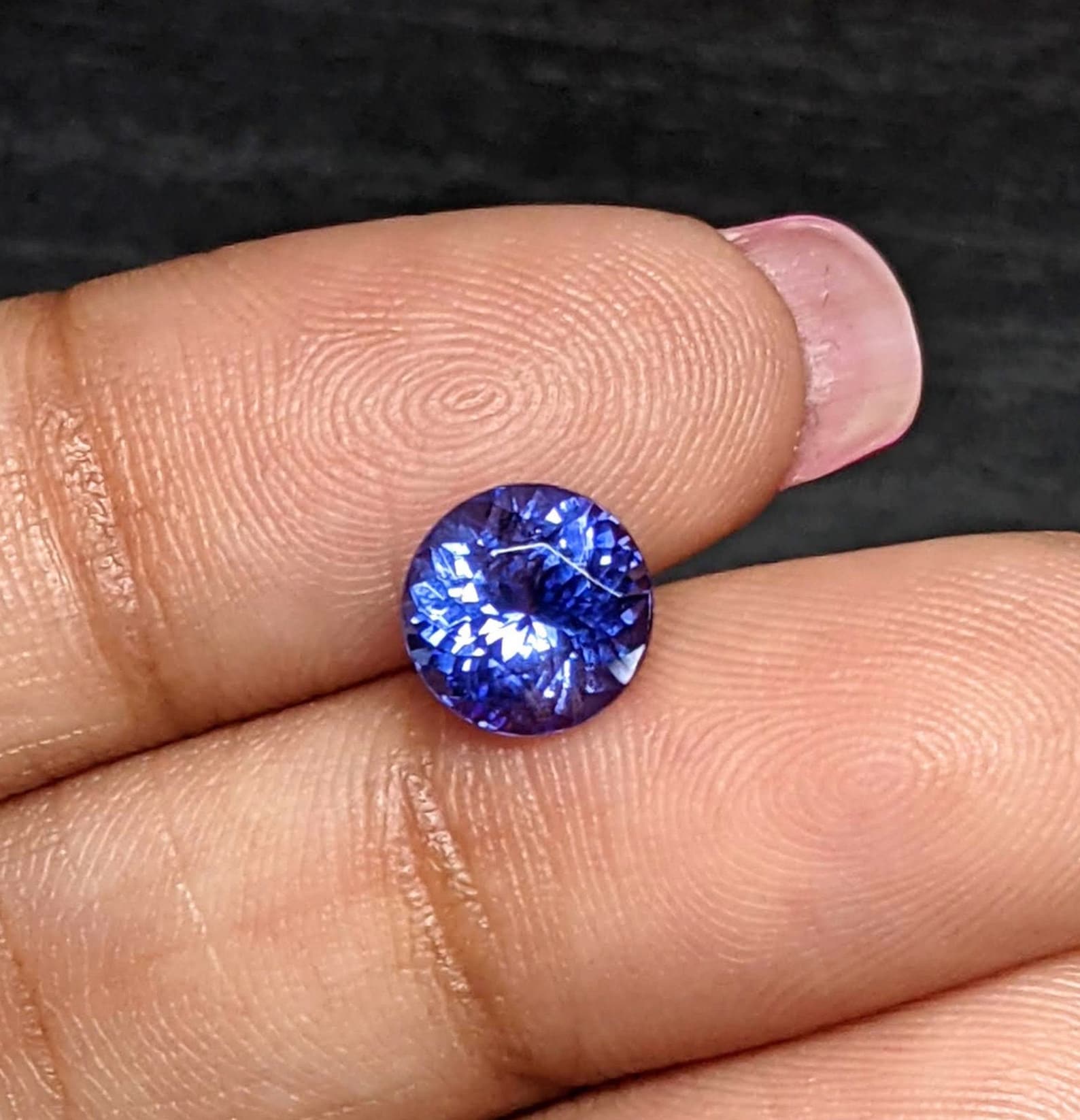 Natural Tanzanite Round Faceted Loose Gemstone / 4mm 5mm Etsy