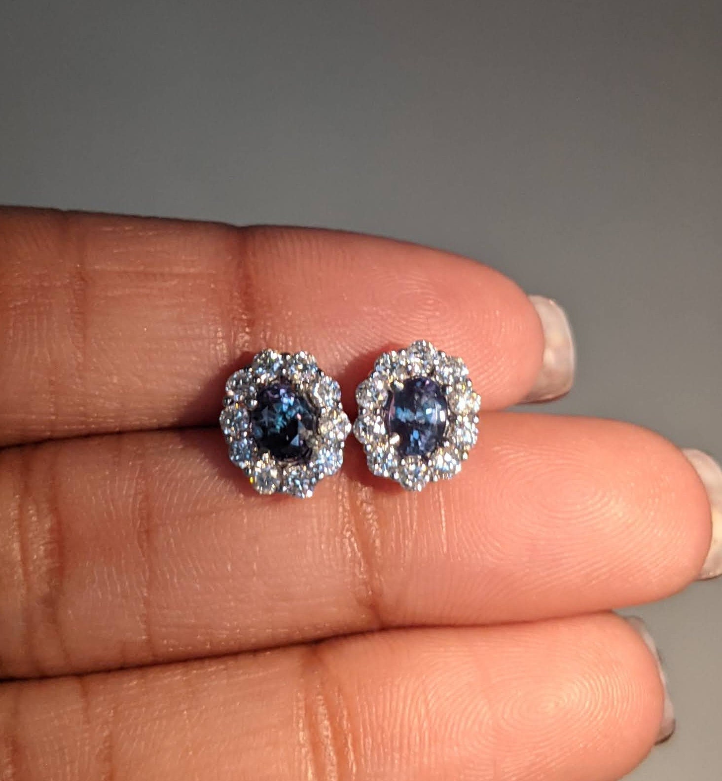 Alexandrite earrings for babies Clearance