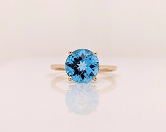 Lotto Pietre Preziose Sfuse Forma Rotonda Sfaccettate Topazio Blu - Foto 4