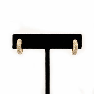 Handcrafted 14k Solid Gold Diamond Hoops – Ethically Earth-Mined Stones