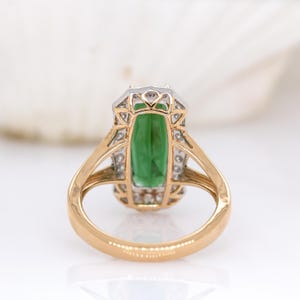 3.3ct Aaa Indicolite Tourmaline Ring W Natural Diamond Halo in 14k Solid Gold