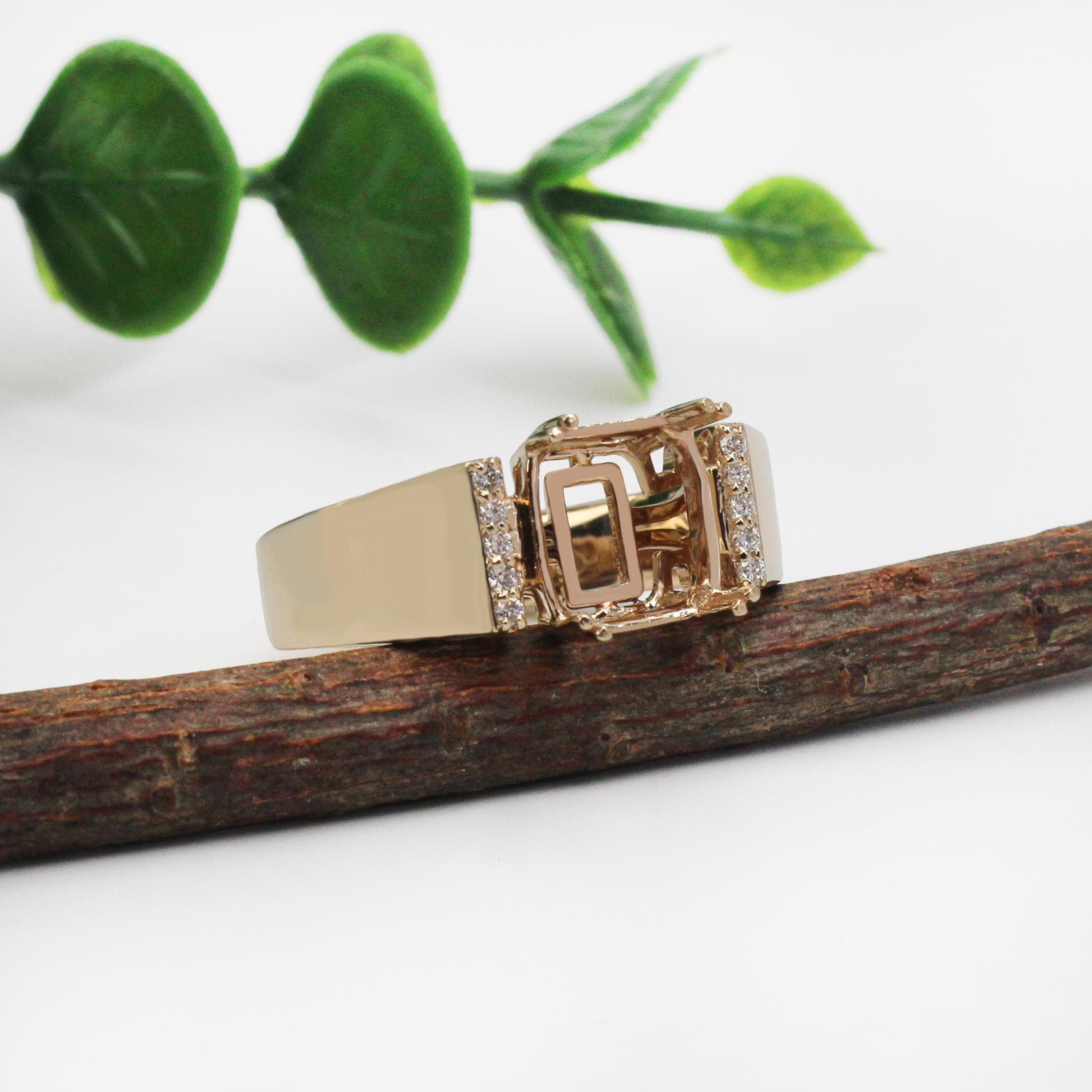 Anello Uomo Con Diamante 3Ct Taglio Rotondo – Fede Larga In Oro Giallo 14K Argento 925