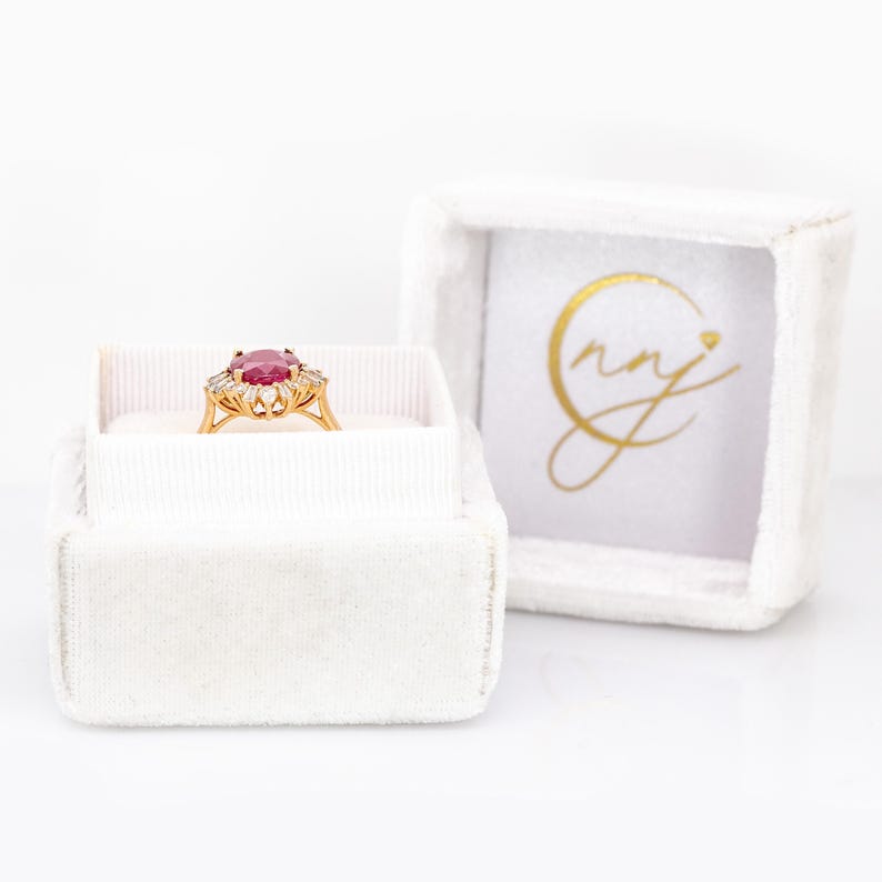 Heirloom Jewelry - 3.12cts Burma Ruby Ring w Earth Mined Diamonds in 14k Solid Gold | Oval Shaped | 10x8mm | Best For Anniversary Gift image 3