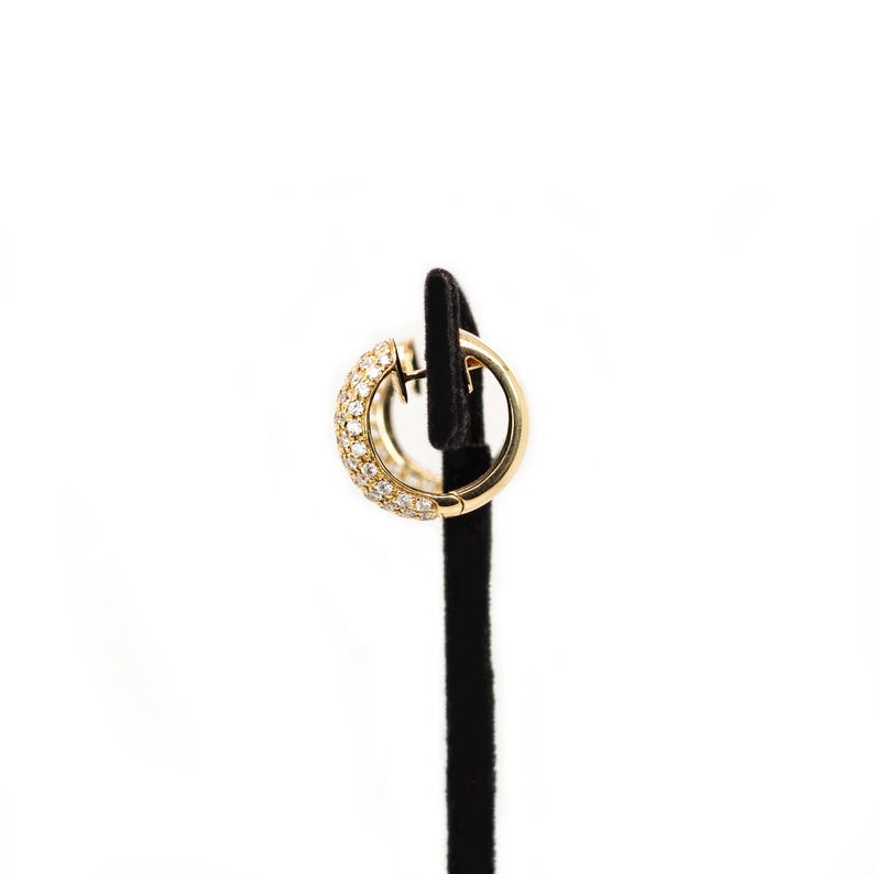 Handcrafted 14k Solid Gold Diamond Hoops – Ethically Earth-Mined Stones