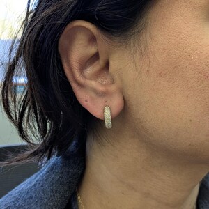 Handcrafted 14k Solid Gold Diamond Hoops – Ethically Earth-Mined Stones