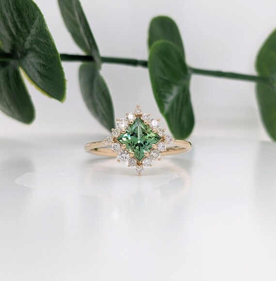 アールデコ ダイヤモンド リング セミマウント 14K ソリッド ゴールド 