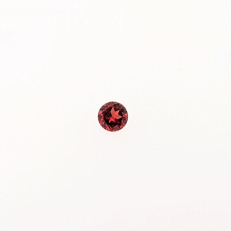 Natural Round Brilliant Cut Red Garnet – Calibrated Loose Faceted Gemstone