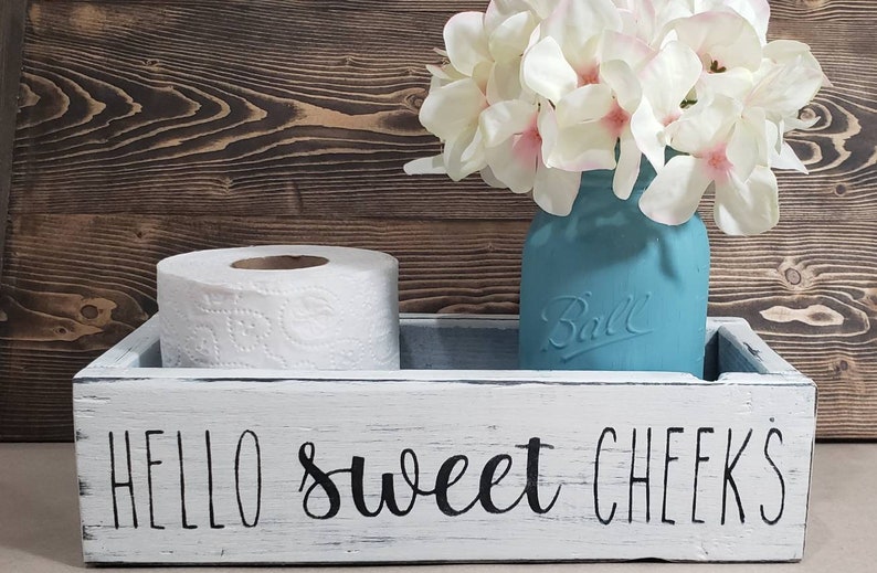 Hello Sweet Cheeks Bathroom Box Etsy