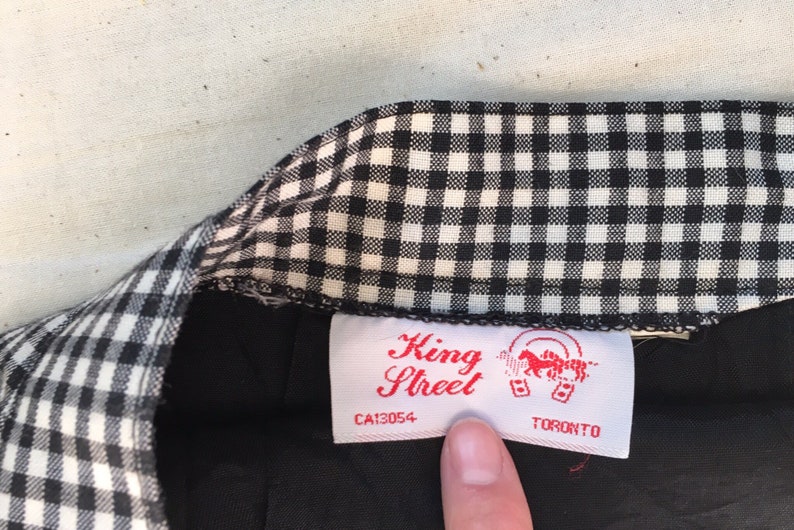 90s Gingham Skirt High Wasted Skirt Size SmallMedium SM