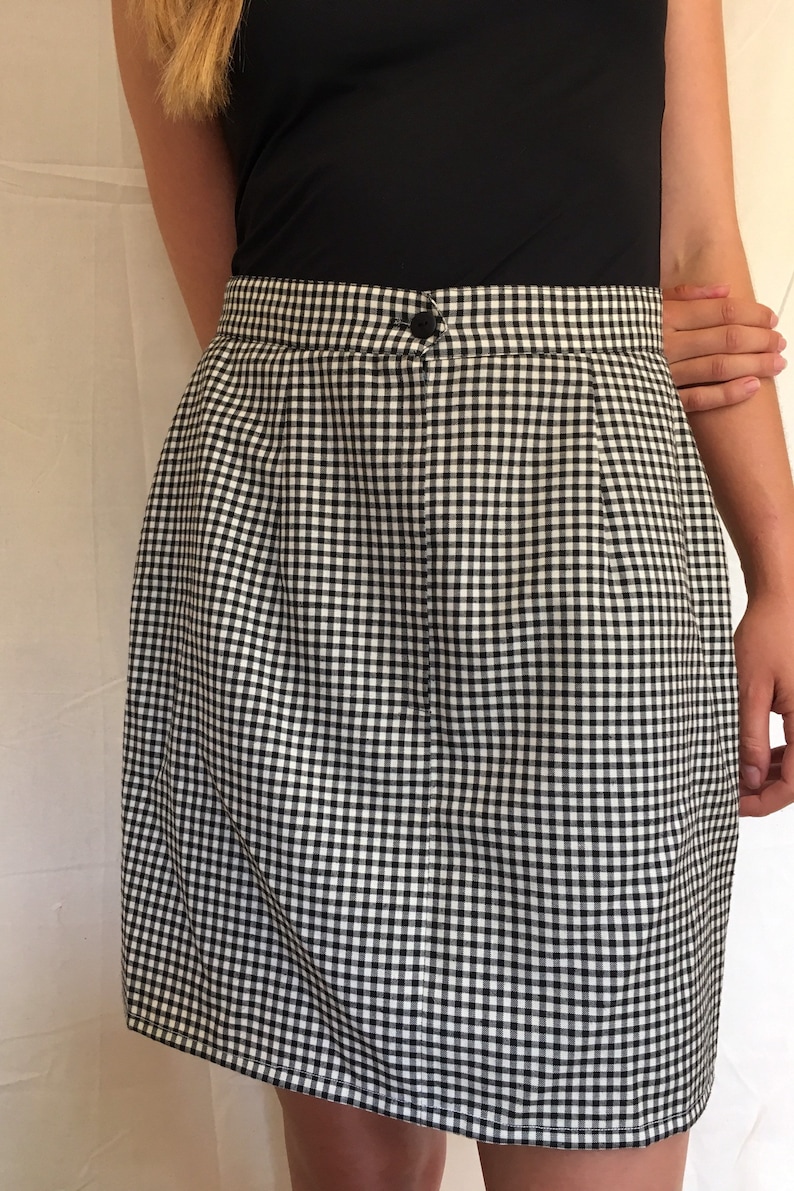 90s Gingham Skirt High Wasted Skirt Size SmallMedium SM