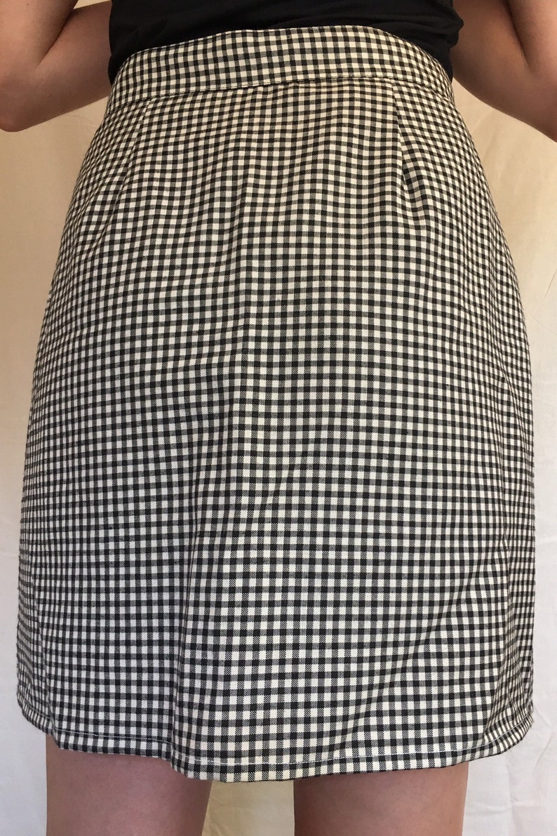 90s Gingham Skirt High Wasted Skirt Size SmallMedium SM