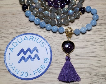 53mm Blue Drop Turquoise Gemstones 925 Silver Necklace Healing Chakra Protection Yoga Zodiac Scorpio Sagittarius Aquarius Pisces Necklace
